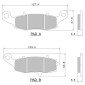 PLAQUETTE DE FREIN NISSIN POUR KAWASAKI 650 ER-6N 2006>, 650 VERSYS 2007>, 1100 ZEPHIR 1997>, VN 1500 AV / SUZUKI GSX 600 F, 650 V-STROM AV (2P-260NS) (SEMI METAL) 4044079100823
