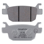 PLAQUETTE DE FREIN NISSIN POUR HONDA 125 FORZA AR, 300 SH 2007> AR, 125 SHi 2009> AR, 125 S-WING 2007> AR / BENELLI 500 LEONCINO 2017> AR/PEUGEOT 400 METROPOLIS 2017> AV (A1020) (SEMI METAL) -ECE R90- 4044079100946