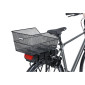 PANIER ARRIERE ACIER NID ABEILLE BASIL CENTO NOIR FIXATION REGLABLE SUR PORTE BAGAGE IDEAL POUR E-BIKE/VAE (L38xl24xH13,5cm) COMPATIBLE LEADER FOX 8715019113741
