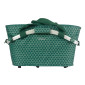 PANIER ARRIERE TOILE BASIL FLAIR 22L VERT AVEC ANSE FIXATION CLIP AUTOMATIQUE SUR PORTE BAGAGE SYSTEME MIK - Commander 157030 - (SI PAS FOURNI SUR LE VELO, Ajouter 155681) 8715019113468