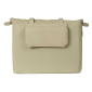 SACOCHE ARRIERE VELO LATERALE SAC ORDINATEUR PORTABLE BASIL MANHATTAN WATERPROOF BEIGE DROIT/GAUCHE 12L FIXATION HOOK ON (12x38x30cm) FERMETURE PLIANT ANTI-PLUIE 8715019184505