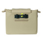 SACOCHE ARRIERE VELO LATERALE SAC ORDINATEUR PORTABLE BASIL MANHATTAN WATERPROOF BEIGE DROIT/GAUCHE 12L FIXATION HOOK ON (12x38x30cm) FERMETURE PLIANT ANTI-PLUIE 8715019184505