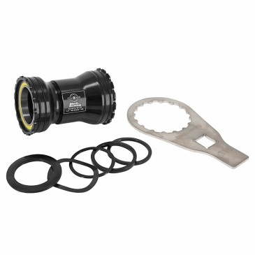 CUVETTE INTEGRE BOITIER VTT/ROUTE A EMBOITER/PF30 386 EVO BLACKBEARING ROULEMENT CERAMIQUE BOITE DE 68/92 DIAM 46 POUR AXE 30mm (COMPATIBLE SRAM DUB) - CLE MONTAGE INCLUSE- 3760290190399