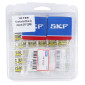 ROULEMENT BOITE DE VITESSES + CAGE AIGUILLES 50 A BOITE SKF ADAPTABLE DERBI 50 SENDA (2x6203 C4 + 2 x HK1412 + 2 SPI 12x20x5 / 17x35x7) (TOUT EN SKF) -SELECTION P2R- 3700948306451