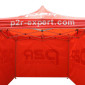 TENTE PADDOCK/BARNUM/TONNELLE P2R 2,5x2,5M ROUGE/BLANC STRUCTURE ACIER, TOILE POLYESTER OXFORD, HAUTEUR REGLABLE (AVEC CLOISONS) 3700948300190