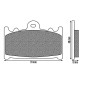 PLAQUETTE DE FREIN NEWFREN POUR KAWASAKI 600 ZX-6R NINJA 1993>1997 AV / SUZUKI 1250 GSF BANDIT 2007>2018 AV, 750 GSX-R 2000>2003 AV (L 70mm - H 46mm - P 8mm) (FD0143TS) (TOURING METAL FRITTE) 8025832413790