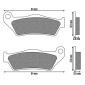 PLAQUETTE DE FREIN NEWFREN POUR BMW 850 R GS 1996>2007 AR, 900 R RT 2005>2013 AR, 1000 S XR 2015> AR, 1100 R R1993>2001 AR, 1150 R RT 2000>2006 AR, 1300 K S 2009>2015 (FD0229TS) (TOURING METAL FRITTE) 8025832414636