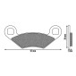 BRAKE PADS NEWFREN FOR POLARIS 400 SPORTSMAN 2001> Front 350 SPORTSMAN 4x4 1993> Front 700 SPORTSMAN 4x4 2002> Front (L 97mm - H 39mm - thk 7mm) (FD0302SV) (OFF ROAD ATV SINTERED) 8025832415138