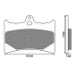 PLAQUETTE DE FREIN NEWFREN POUR APRILIA 125 AF1 EUROPA 1990>1992 AV, 125 RS 1992>2005 AV / KTM 125 EXC 1987> AV-AR, 250 MX AV/AR (L 67.5mm - H 51mm - P 7mm) (FD0115BT) (TOURING ORGANIQUE) 8025832413509