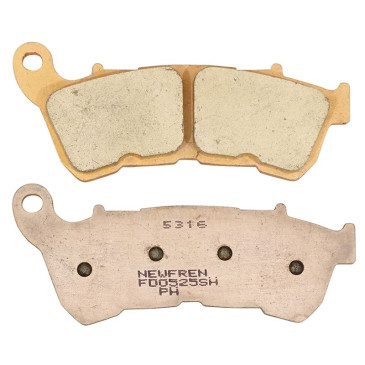 PLAQUETTE DE FREIN NEWFREN POUR HARLEY DAVIDSON 883-1200 XL 2014> AV (L 118mm - H 49.1mm - P 9.2mm) (FD0525SH) (CUSTOM HD METAL FRITTE) 8025832416777