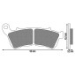 PLAQUETTE DE FREIN NEWFREN POUR HARLEY DAVIDSON 883-1200 XL 2014> AV (L 118mm - H 49.1mm - P 9.2mm) (FD0525SH) (CUSTOM HD METAL FRITTE) 8025832416777
