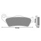 PLAQUETTE DE FREIN NEWFREN POUR HARLEY DAVIDSON 500 XG STREET 2014> AV/AR, 750 XG STREET 2014> AV/AR (L 94.3mm - H 36.8mm - P 9mm) (FD0528SH) (CUSTOM HD METAL FRITTE) 8025832416784