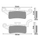 BRAKE PADS NEWFREN FOR YAMAHA 125 BW'S 2010> Front 125 XENTER 2012>2016 Front 150 XENTER 2012>2016 Front (L109.5mm - 113.6mm - H 51mm - 41.2mm - thk 8.8mm) (FD0486BE) (SCOOTER ELITE ORGANIC) 8025832416456