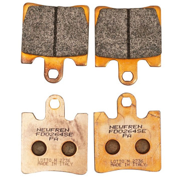 PLAQUETTE DE FREIN NEWFREN POUR SUZUKI 250 BURGMAN 1996>2006 AV / SYM 125 JOYMAX 2016> AV / YAMAHA 1300 FJR 2006> AV / KAWASAKI 250 EPSILON 2002> AV (FD0264SE) (ELITE METAL FRITTE) 8025832414940