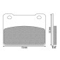 BRAKE PADS NEWFREN FOR SYM 400 MAXSYM 2011> Front 600 MAXSYM 2014> Front 300 WOLF CLASSIC 2015> Front (L 72.6mm - H 53.3mm - thk 8mm) (FD0489BE) (SCOOTER ELITE ORGANIC) 8025832416470