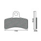 PLAQUETTE DE FREIN NEWFREN POUR GAS GAS 125-200-250-280-320 TXT 2000>2003, 125 PAMPERA 2004> (L 57mm - H 44.5mm - P 6.5mm) (FD0268BD) (DIRT ORGANIQUE) 8025832414988