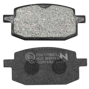 BRAKE PADS SET (2 pads) - NEWFREN FOR PEUGEOT 50 V-CLIC Front / PGO 50 BIG MAX 1994>2002 Front / MBK 100 BOOSTER 1999>2001 Front / YAMAHA 100 BWS 1999>2001 Front (FD0175BE) (SCOOTER ACTIVE ORGANIC) 8025832413974