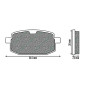 BRAKE PADS SET (2 pads) - NEWFREN FOR PEUGEOT 50 V-CLIC Front / PGO 50 BIG MAX 1994>2002 Front / MBK 100 BOOSTER 1999>2001 Front / YAMAHA 100 BWS 1999>2001 Front (FD0175BE) (SCOOTER ACTIVE ORGANIC) 8025832413974
