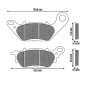 PLAQUETTE DE FREIN NEWFREN POUR YAMAHA 135 CRYPTON 2006>2013 AV, 125 N-MAX 2017> AR, 125 TRICITY 2017> AR, 300 TRICITY 2020> AR (FD0437BE) (ELITE ORGANIQUE) 8025832416265