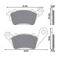 PLAQUETTE DE FREIN NEWFREN POUR YAMAHA 125 N-MAX 2015> AV (FD0535BE) (ELITE ORGANIQUE) 8025832416807