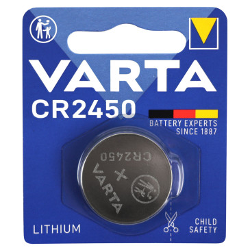 PILE BOUTON CR2450 VARTA LITHIUM 3V (VENDU PAR 2) 4008496270972