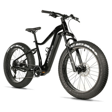 VELO ELECTRIQUE/VAE VTT FAT BIKE 26 LEADER FOX BRAGA NOIR 9V MOTEUR CENTRAL BAFANG M510 36V 95Nm BATTERIE 23,2Ah (20'' - H50,8cm - TAILLE L - POUR ADULTE DE 178cm à 185cm) 8592826041593
