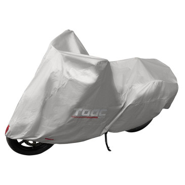 HOUSSE/BACHE DE PROTECTION MOTO TAAC START POLYESTER HYDROFUGE TAILLE XL GRIS (204x90x163cm) (SANGLE ANTI-FLOTTEMENT/OEILLET ANTIVOL/DOUBLURE) 8026492192759