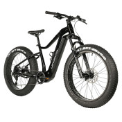 VELO ELECTRIQUE/VAE VTT FAT BIKE 26 LEADER FOX BRAGA NOIR 9V MOTEUR CENTRAL BAFANG M510 36V 95Nm BATTERIE 23,2Ah (18'' - H45,7cm - TAILLE M - POUR ADULTE DE 168cm à 178cm) 8592826041586