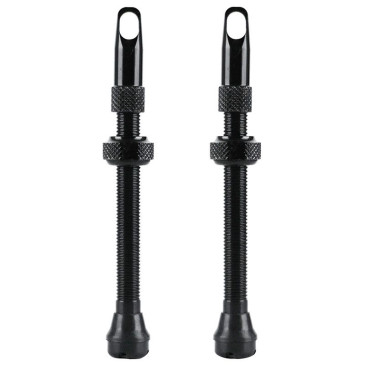 VALVE DE PNEU TUBELESS PRESTA VELOX ALU NOIR 60mm OBUS DEMONTABLE (VENDU A LA PAIRE SUR CARTE) COMPATIBLE BOSCH 3660429506223