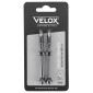 VALVE DE PNEU TUBELESS PRESTA VELOX ALU NOIR 60mm OBUS DEMONTABLE (VENDU A LA PAIRE SUR CARTE) COMPATIBLE BOSCH 3660429506223