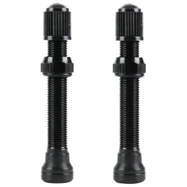 VALVE DE PNEU TUBELESS SCHRADER VELOX ALU NOIR 60mm OBUS DEMONTABLE (VENDU A LA PAIRE SUR CARTE) COMPATIBLE BOSCH 3660429506414