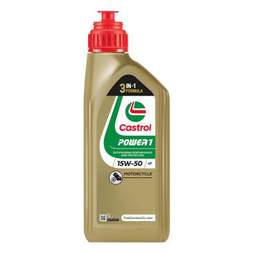 HUILE MOTEUR 4 TEMPS CASTROL POWER 1 4T 15W50 (1 L) SEMI-SYNTHETIQUE 4008177072147