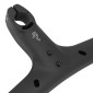 CINTRE ROUTE ITM CH1R CARBONE MAT L 44 EXTERIEUR (AXE-AXE 42cm) AVEC POTENCE INTEGREE L 100mm D 28.6mm POUR PASSAGE CABLE INTERNE 4710601211724
