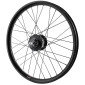 ROUE VTT / CARGO / VAE / E-BIKE / LONGTAIL DISQUE BLOCAGE 20" VELOX KARGO L AVANT NOIR MOYEU SHIMANO DH3D37 DYNAMO 6 VOLT-3W (RENFORCE) JANTE 25C 32 RAYONS INOX -MAX LOAD 225KGS- 3700948307809
