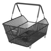 PANIER ARRIERE ACIER NID ABEILLE BASIL CENTO NOIR COMPATIBLE SYSTEME MIK - Commander 211726 - (SI PAS FOURNI SUR LE VELO, Ajouter 155681) (45 x 33 x 24 cm) 8715019113727