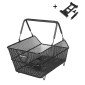 PANIER ARRIERE ACIER NID ABEILLE BASIL CENTO NOIR COMPATIBLE SYSTEME MIK - Commander 211726 - (SI PAS FOURNI SUR LE VELO, Ajouter 155681) (45 x 33 x 24 cm) 8715019113727