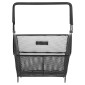PANIER ARRIERE ACIER NID ABEILLE BASIL CENTO NOIR COMPATIBLE SYSTEME MIK - Commander 211726 - (SI PAS FOURNI SUR LE VELO, Ajouter 155681) (45 x 33 x 24 cm) 8715019113727