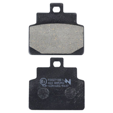 PLAQUETTE DE FREIN NEWFREN POUR APRILIA 125-150 SR 1999> AV, 125 HABANA 1998> AV, 125-150 LEONARDO 1999>2004 AV/AR, 100 SCARABEO 2001>2004 AV (FD0271BE) (ELITE ORGANIQUE) 8025832415008