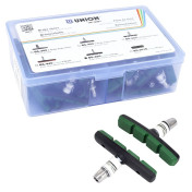 PORTE PATIN FREIN POUR VAE/E-BIKE V-BRAKE A VIS DEPORTE MARWI 75mm NOIR/VERT KEVLAR (COFFRET 25 PAIRES) 8590966314607