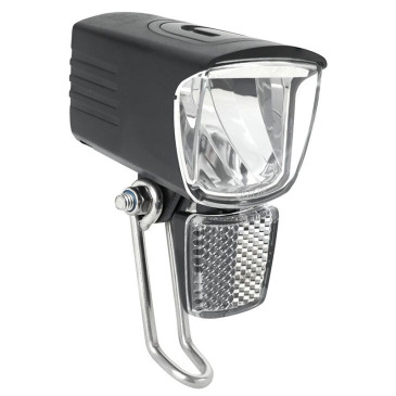 ECLAIRAGE VELO POUR MOYEU DYNAMO AVANT SUR FOURCHE MARWI EXTREME 80 LUX NOIR BOUTON SWITCH ON/OFF 3700948307779