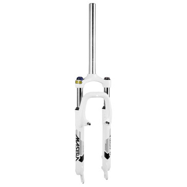 FORK- FOR MTB 26 " ZOOM COIL-ADJUSTABLE/LOCKOUT-WHITE-TRAVEL 60MM THREADLESS STEERER ( 285mm) Ø 1''1/8-28,6 OUTER COMPATIBLE V-BRAKE/DISC 3700948044889