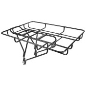 PORTE BAGAGE VELO ARRIERE A TRINGLES NEWTON ALU NOIR REGLABLE 26-29" AVEC PANIER HAUT -poids maxi 27kgs- 3700948299005