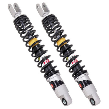AMORTISSEUR MAXISCOOTER ADAPTABLE YAMAHA 125 N-MAX 2015>, X-MAX 2006>, 250 X-MAX 2008>2013 / KYMCO 125 AGILITY S 2022> (TWINS RS24) (REGLABLE, ENTRAXE 345 mm, PAIRE) (4613171) -MALOSSI- 3700948307144