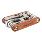 OUTIL MULTIFONCTION NEWTON WOOD CORPS BOIS 16 FONCTIONS CLE ALLEN + TOURNEVIS + DERIVE CHAINE + CLES A RAYON 14G & 15G + DECAPSULEUR 3700948298787