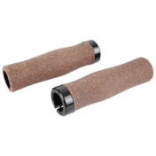 POIGNEE VTC / CITY NEWTON EFFET LIEGE MARRON LOCK ON NOIR L131mm AVEC BOUCHON NOIR (PAIRE) 3700948299777