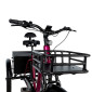 TRICYCLE ELECTRIQUE/VAE CITY LEADER FOX 24" CURTIS 2025 MIXTE BORDEAUX BRILLANT 3V SHIMANO NEXUS MOTEUR ROUE AV BAFANG 36V 45Nm BATTERIE 17,4Ah FREIN ET RETROPEDALAGE 8592826110626