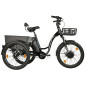 TRICYCLE ELECTRIQUE/VAE CITY LEADER FOX 24" CURTIS 2025 MIXTE NOIR BRILLANT 8V SHIMANO NEXUS MOTEUR ROUE AV BAFANG 36V 45Nm BATTERIE 17,4Ah FREIN ET RETROPEDALAGE 8592826101457