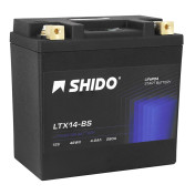 BATTERY 12V 4 Ah LTX14-BS SHIDO LITHIUM ION "READY TO USE"(Lg134xW75xH168) EQUALS YTX14-BS 5414837136392