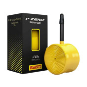 CHAMBRE A AIR VELO 700 x 23-32 PIRELLI P ZERO SMARTUBE TPU VALVE PRESTA JAUNE / NOIR 60 mm 8019227409437