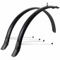 GARDE BOUE CITY/VTC TRINGLES 28'' EUROFENDER LAMPO 58mm NOIR (PAIRE) AVEC FIXATION CLASSIC TRINGLES INOX 8206003582860